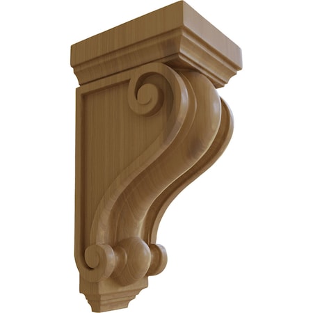 Ekena Millwork 6"W x 7"D x 13 1/4"H Devon Traditional Wood Corbel, Cherry CORW06X07X13DECH